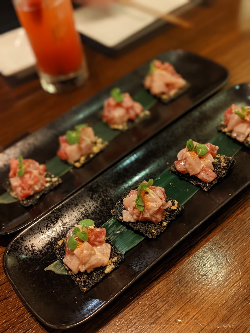 Nori crisp bites at Saké Restaurant & Bar