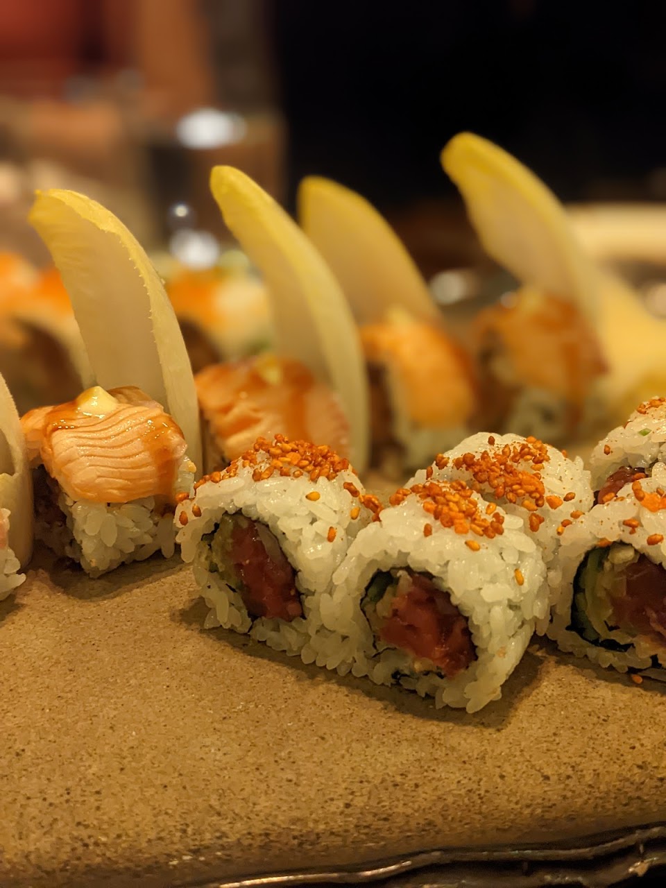 Sushi roll plate at Saké Restaurant & Bar